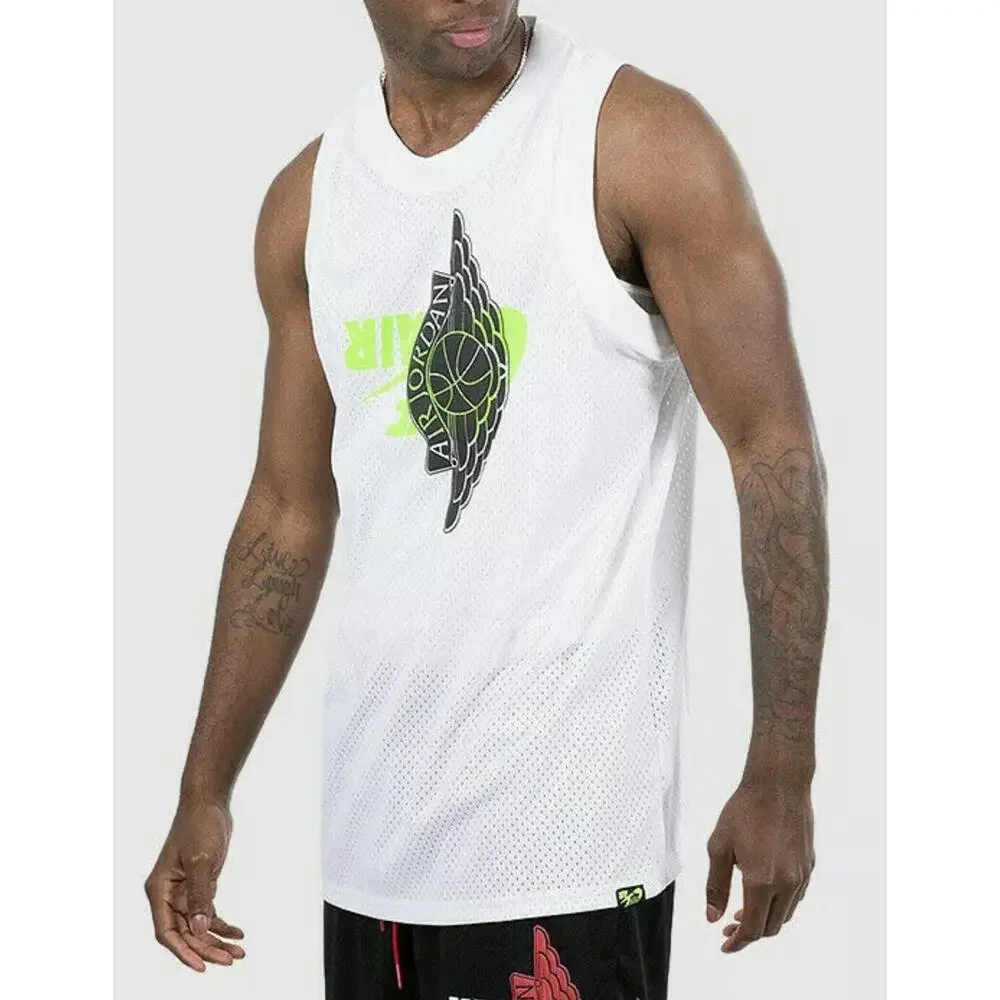 Nike Air Jordan Jumpman 23 Wings White Jersey MENS Medium New Fast Ship
